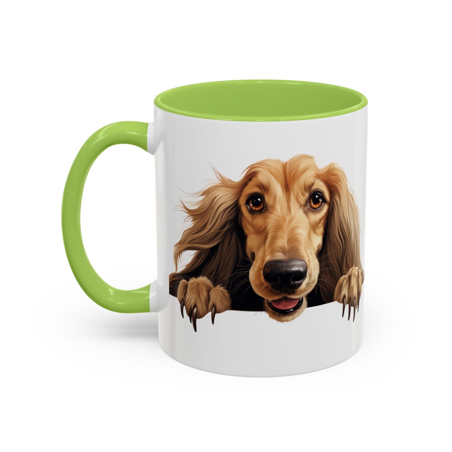 Afghan Hound Coffee Mug — Cute Dog Accent Mug (11/15oz)