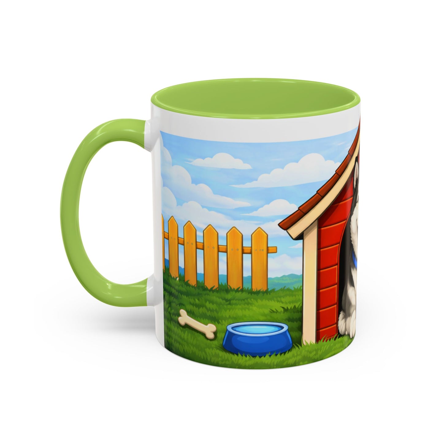 Alaskan Malamute : Red Dog House Mug (11oz/15oz)