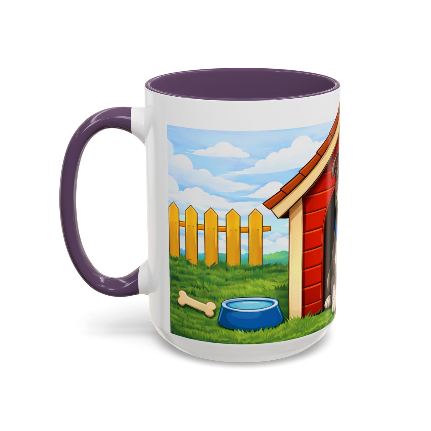 American Pit Bull  — Cute Pitbull in Red Doghouse Coffee Cup (11/15 oz)