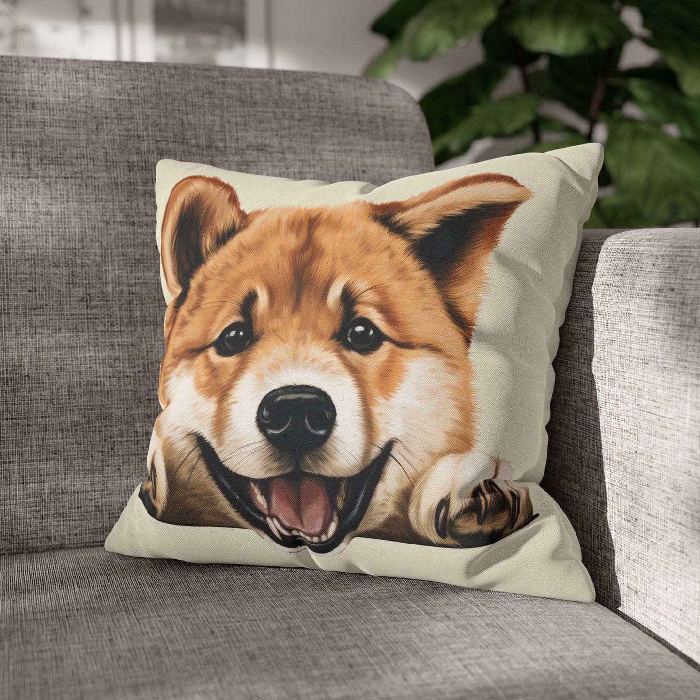 Akita Decorative Pillow Cover — Cute Dog Throw Pillowcase