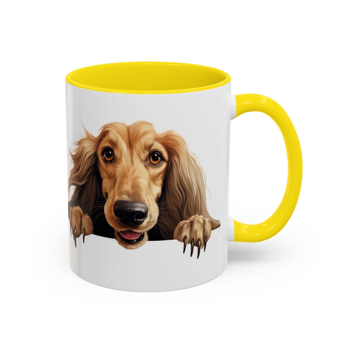 Afghan Hound Coffee Mug — Cute Dog Accent Mug (11/15oz)