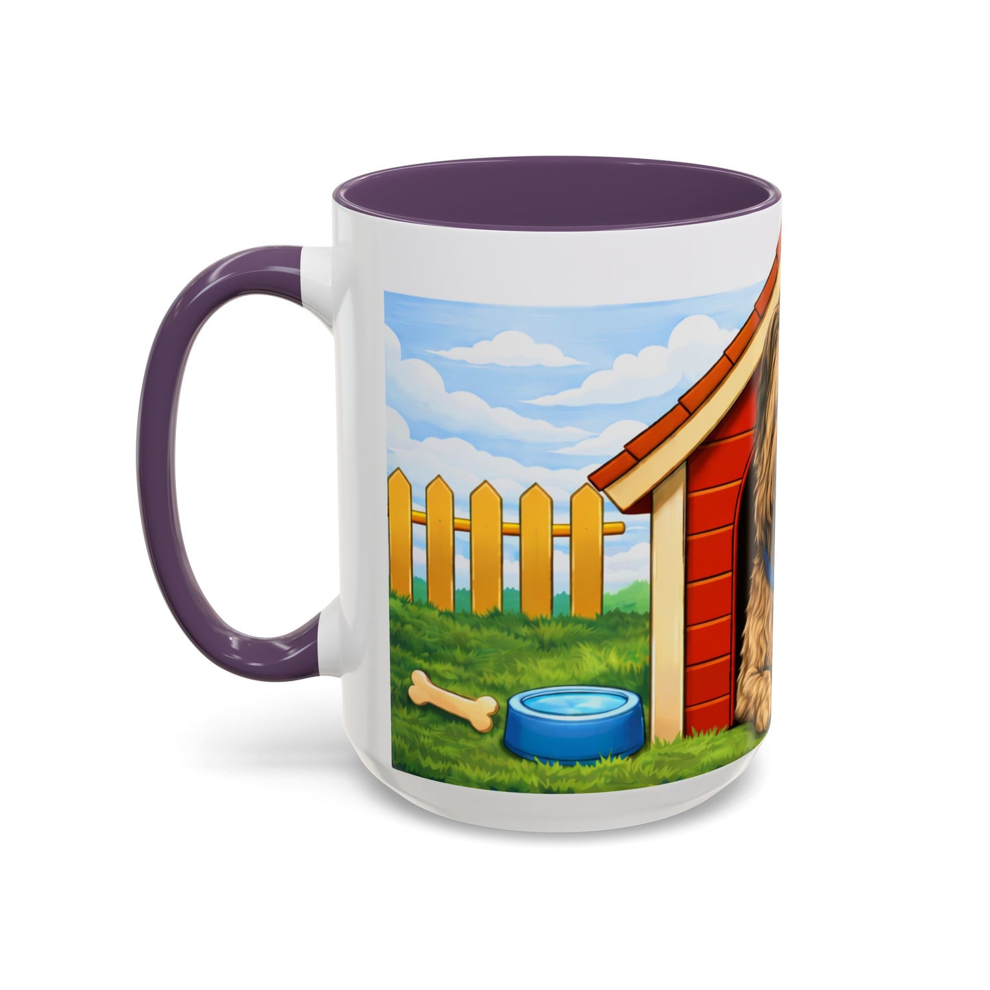 Briard— Red Doghouse Design Accent Mug (11oz/15oz)