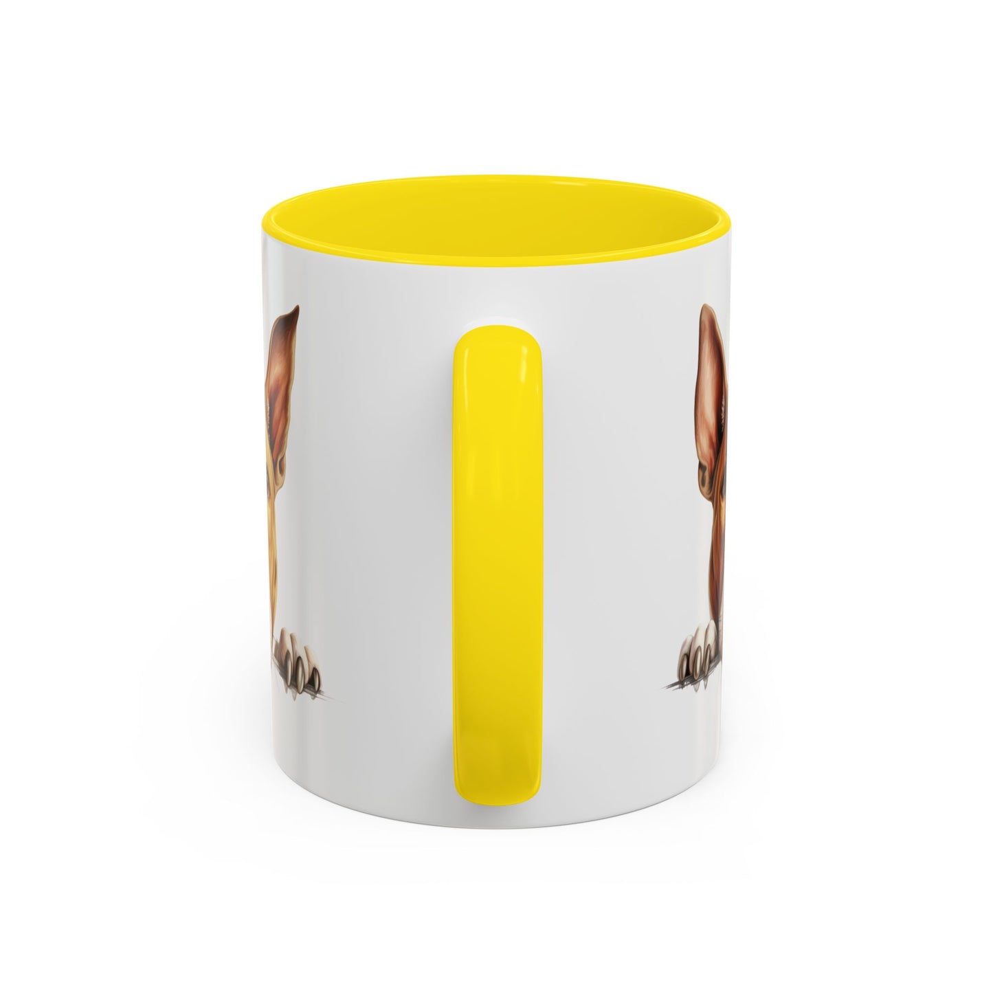 Bull Terrier Peek Coffee Mug — Cute Dog Lover Gift (11/15oz)