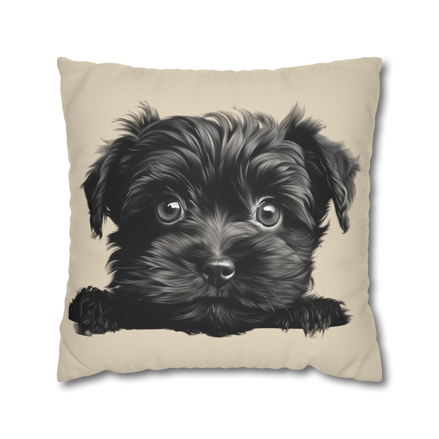 Affenpinscher Face Throw Pillowcase — Cute Dog Decorative Cushion Cover