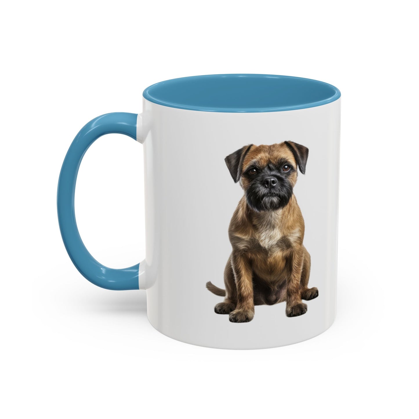 Border Terrier Accent Coffee Mug – Cute Brown Puppy Illustration (11/15oz)