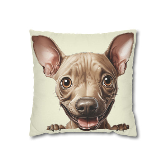 American Hairless Terrier Throw Pillowcase — Decorative Dog Pillow Cover