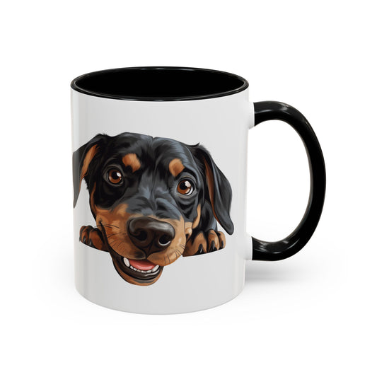 Austrian Black and Tan Hound Coffee Mug — Cute Hound Dog Accent Mug
