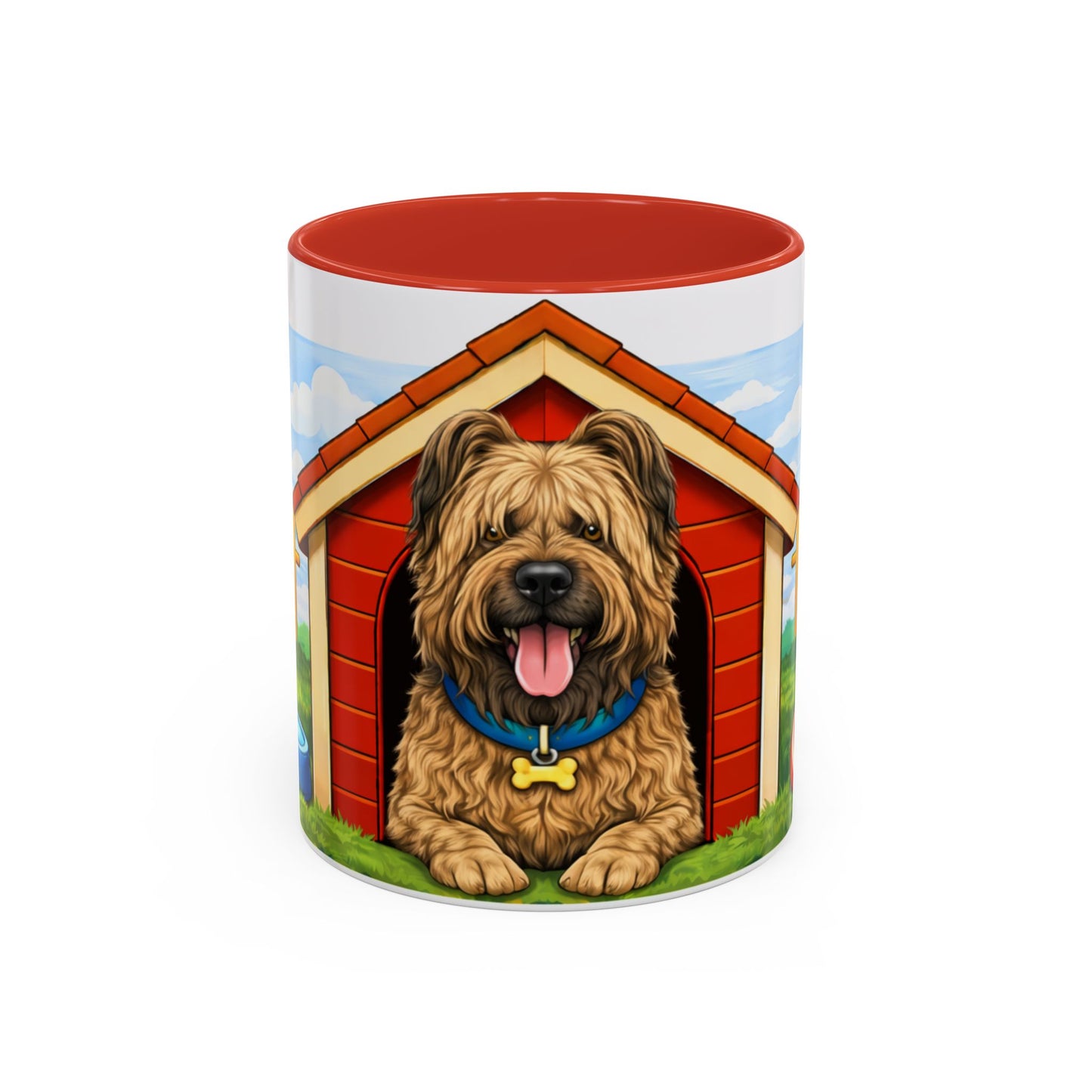 Briard— Red Doghouse Design Accent Mug (11oz/15oz)