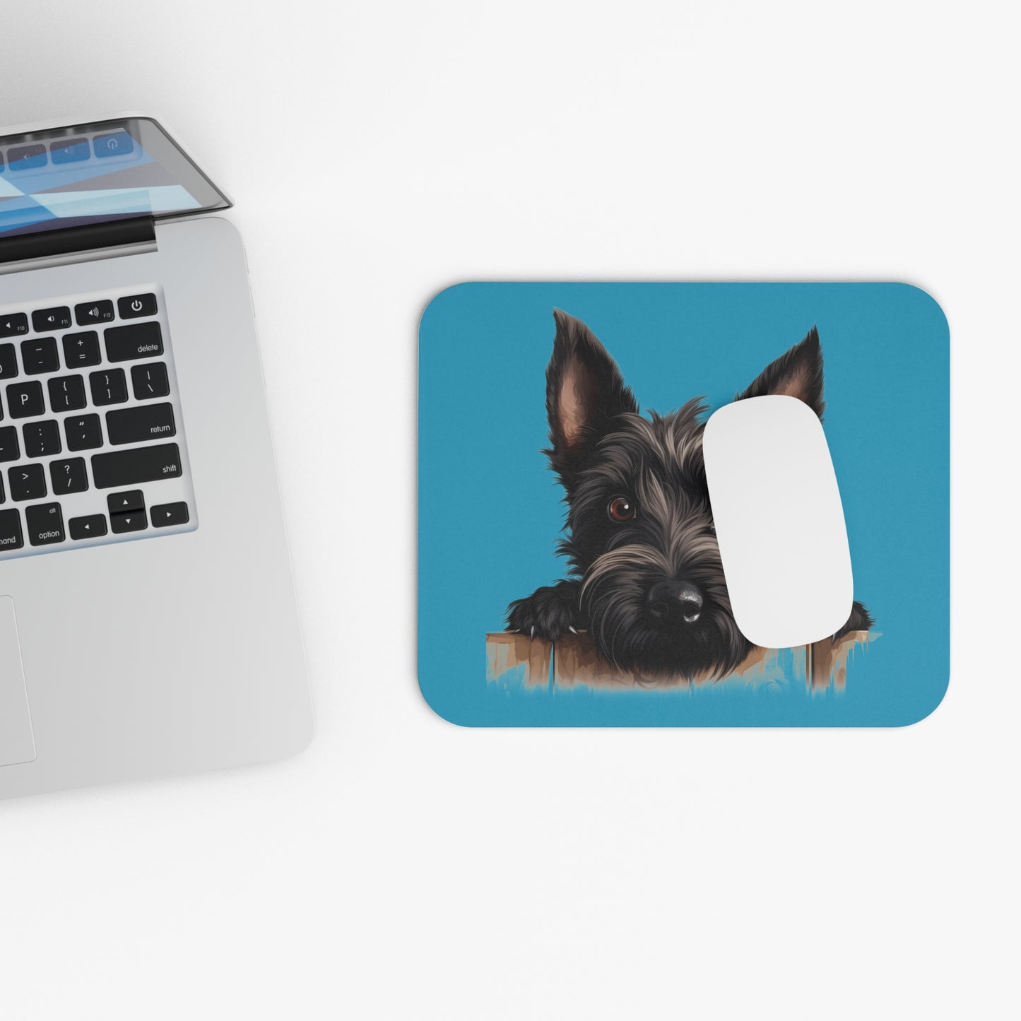 Scottish Terrier Mouse Pad -Turquoise