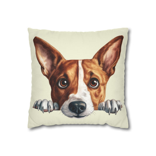 Basenji Dog Throw Pillowcase — Whimsical Pet Home Décor