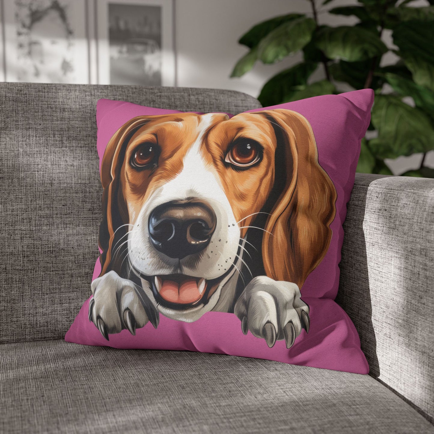 American Foxhound Decorative Pillowcase — Cute Dog Throw Pillow Cover