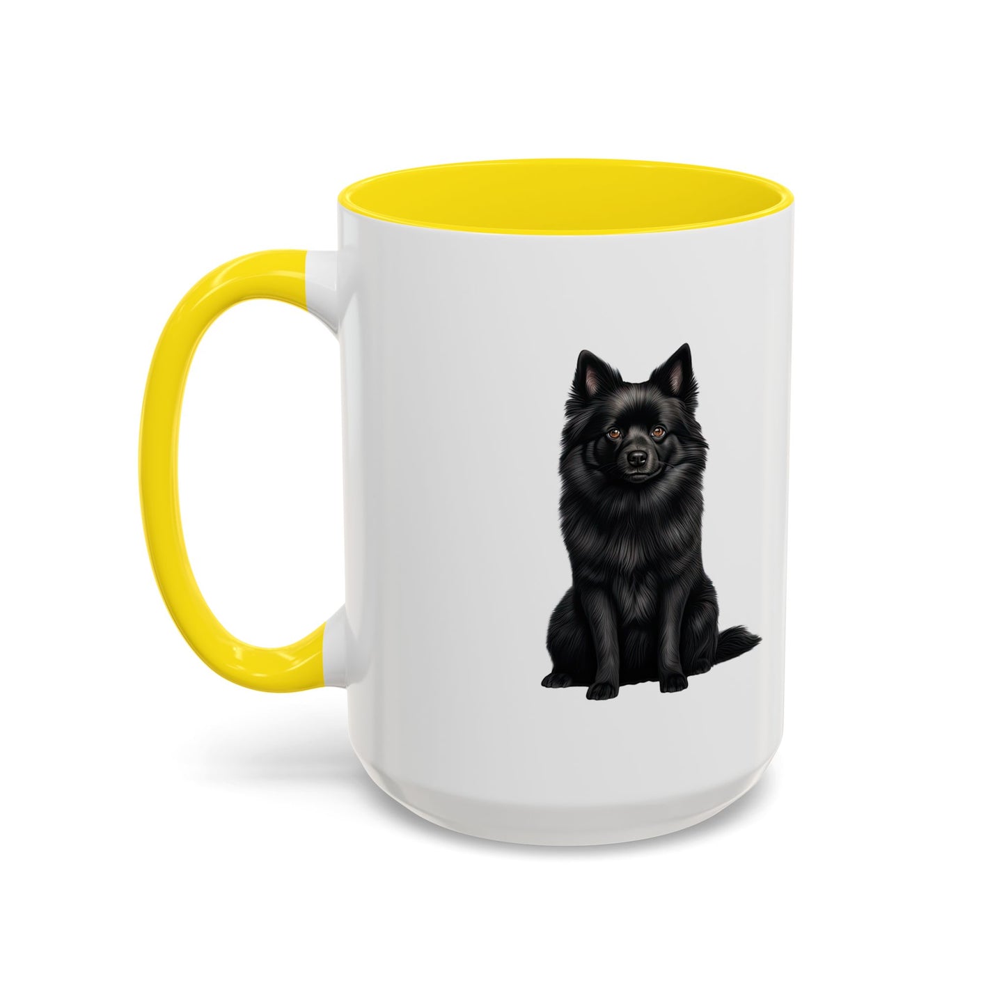 Schipperke Accent Coffee Mug — Black Schipperke Dog Design (11/15oz)