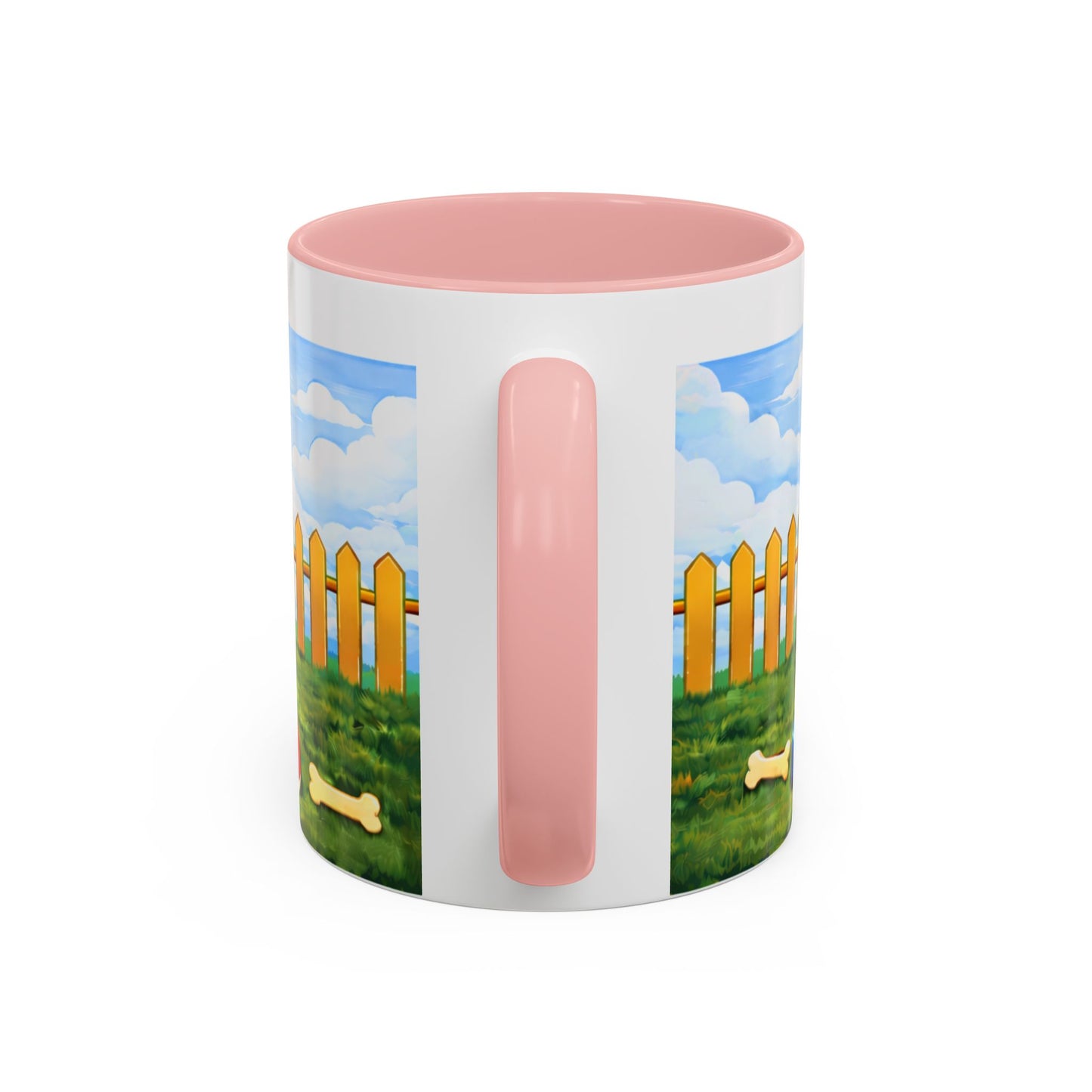 Cavalier King Charles Spaniel — Red Doghouse Accent Coffee Mug (11oz/15oz)