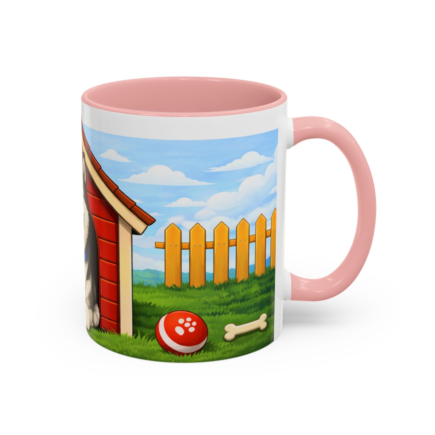 Alaskan Malamute : Red Dog House Mug (11oz/15oz)