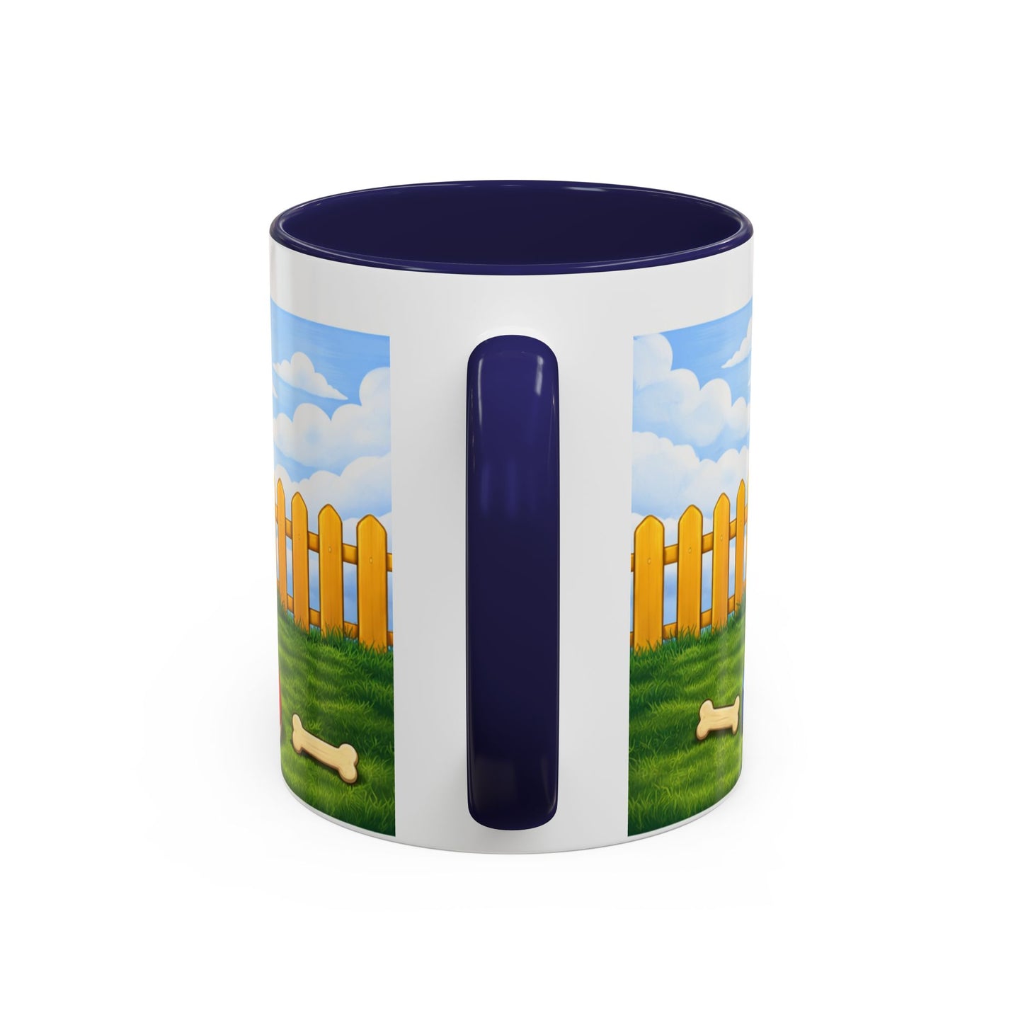 Bedlington Terrier– Red Doghouse Design Accent Mug (11oz/15oz)