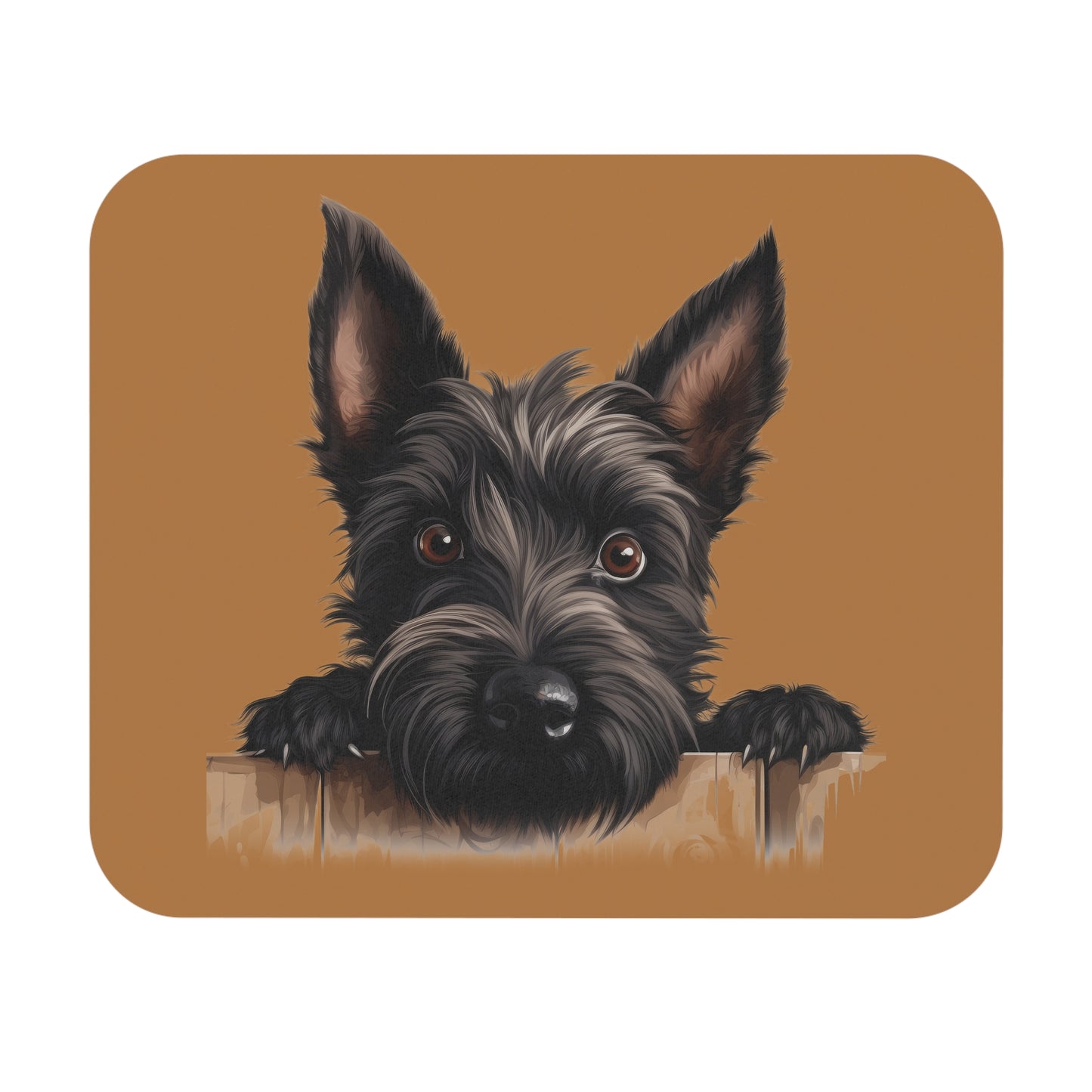 Scottish Terrier Mouse Pad -Light Brown