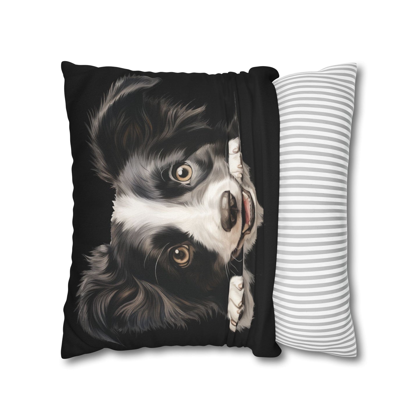 Border Collie Pillowcase — Cute Dog Decorative Throw Pillow