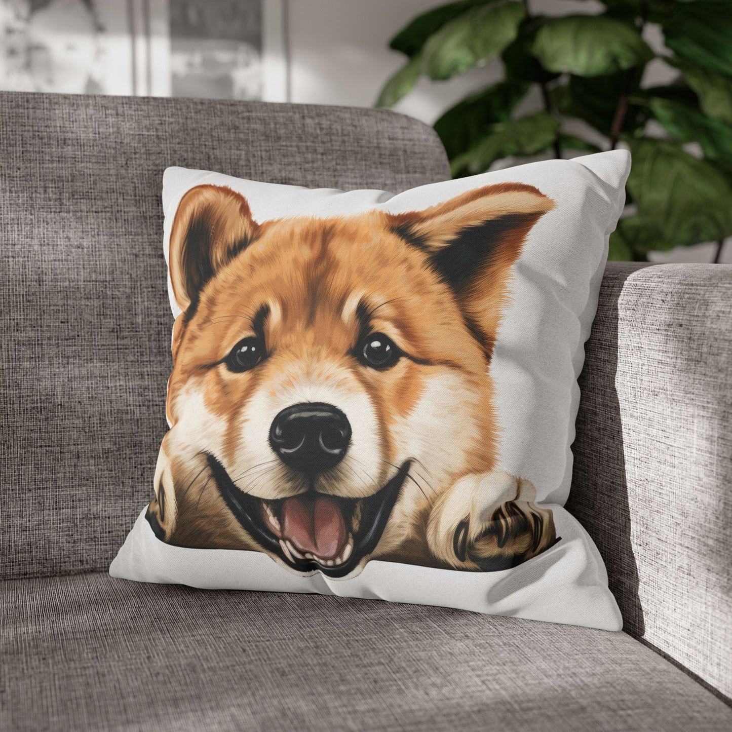 Akita Decorative Pillow Cover — Cute Dog Throw Pillowcase