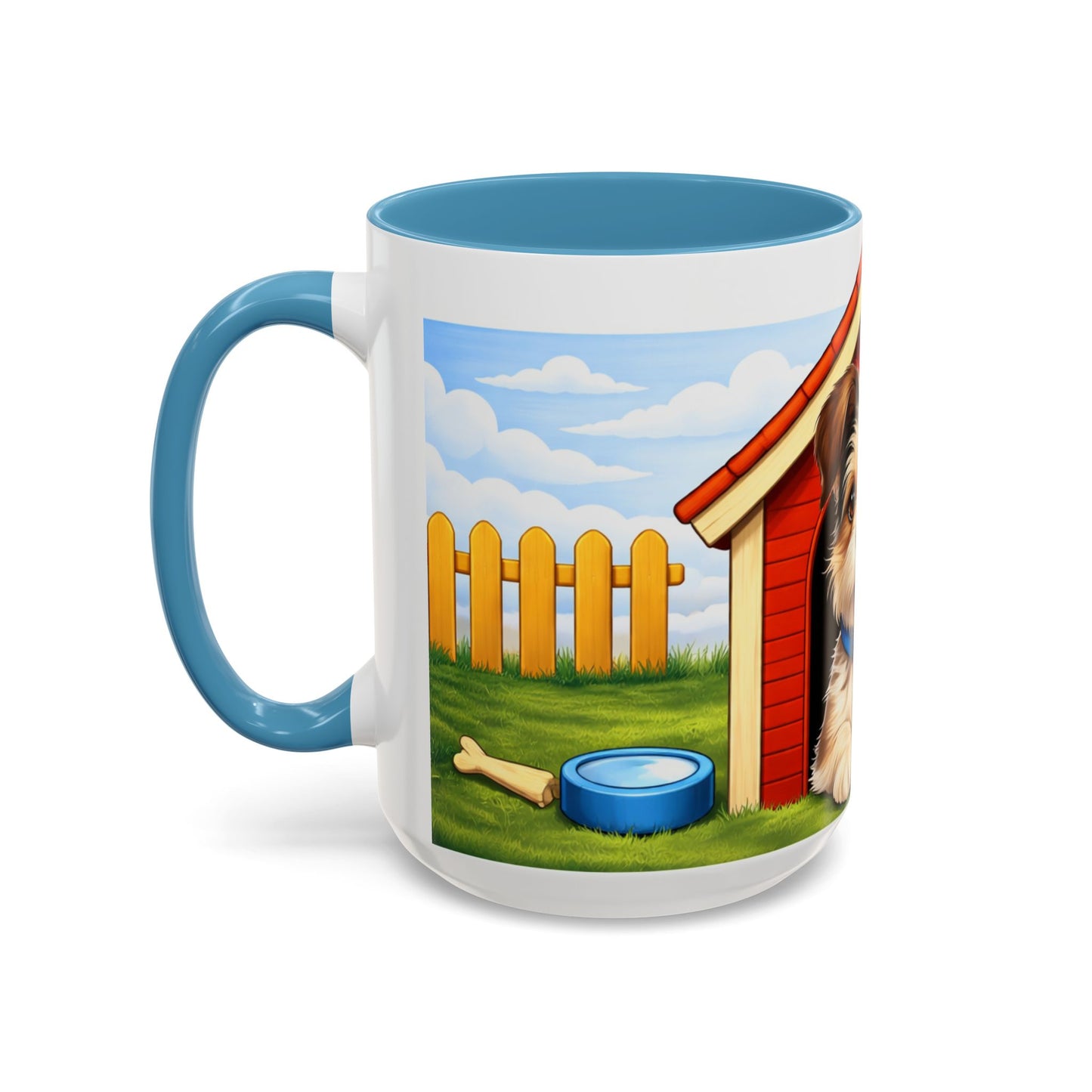 Biewer Terrier – Red Doghouse Design Accent Mug (11oz/15oz)