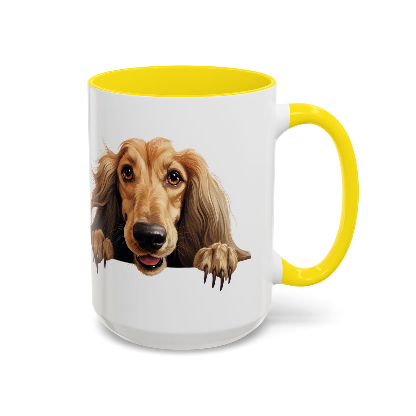 Afghan Hound Coffee Mug — Cute Dog Accent Mug (11/15oz)