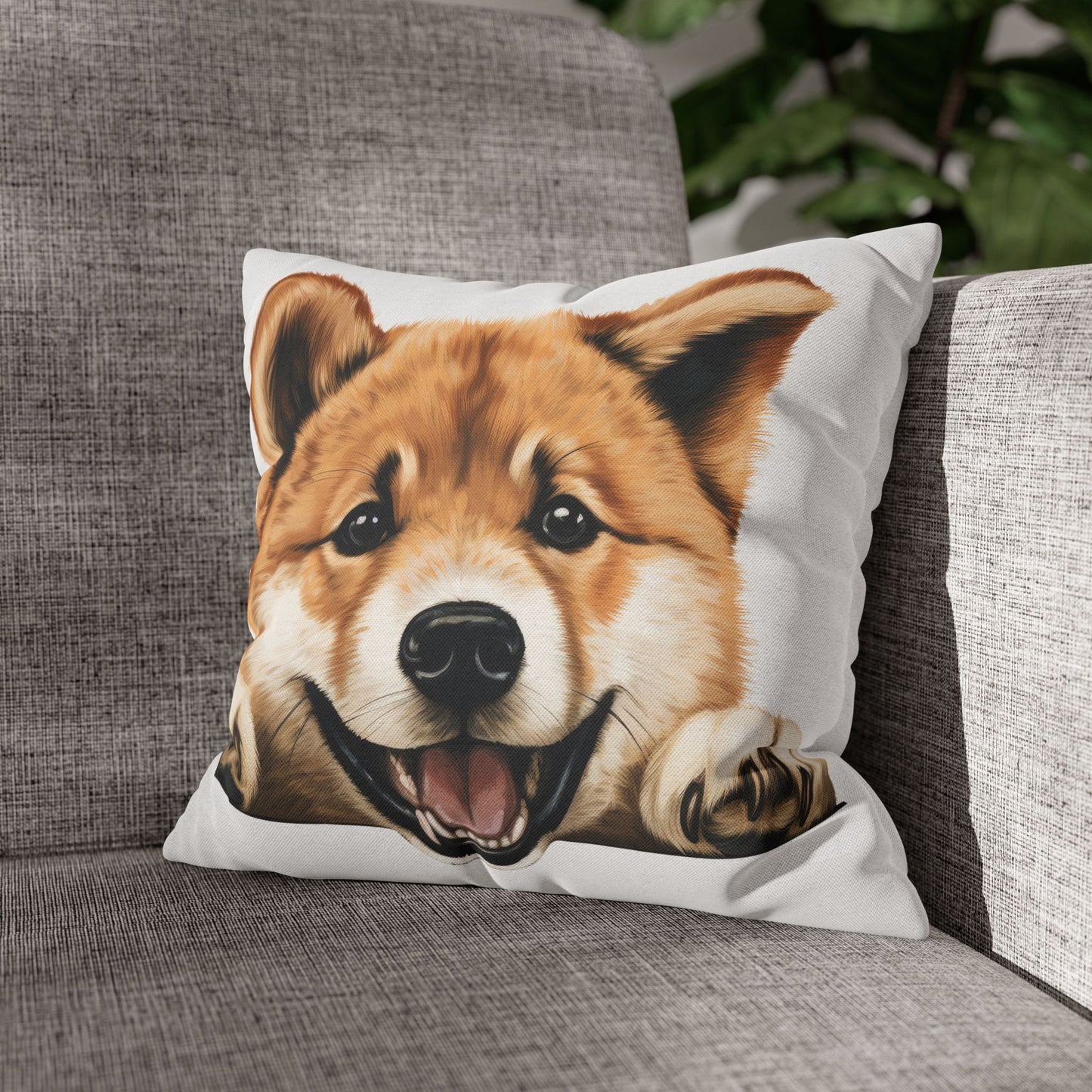 Akita Decorative Pillow Cover — Cute Dog Throw Pillowcase