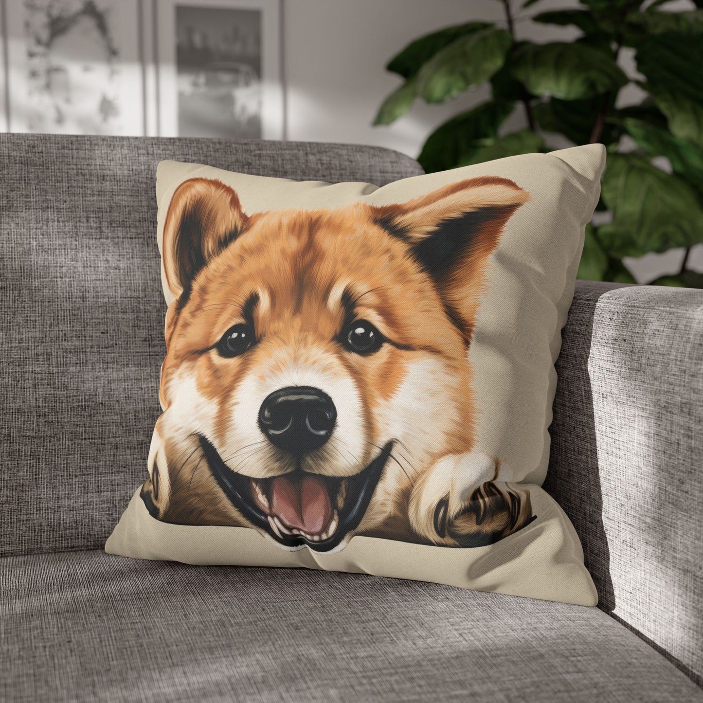Akita Decorative Pillow Cover — Cute Dog Throw Pillowcase