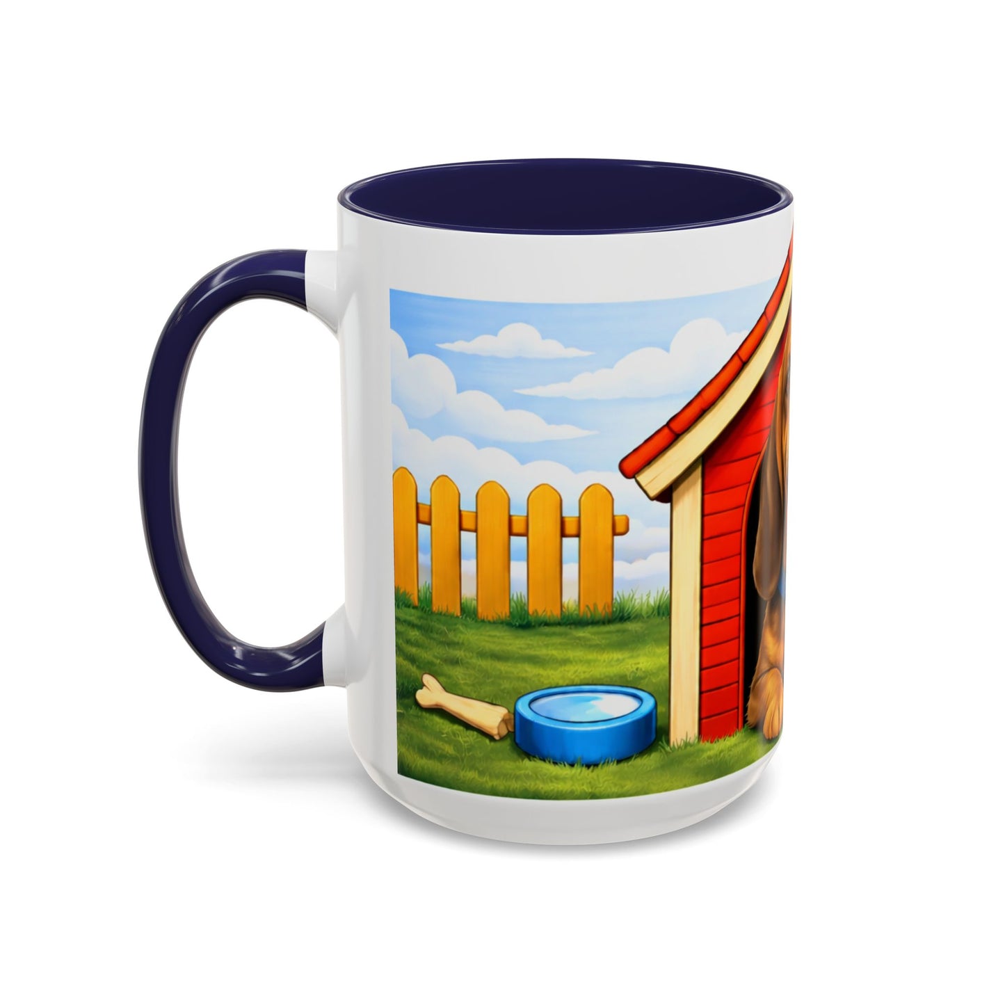 Bloodhound — Red Doghouse Design Accent Mug (11/15oz)