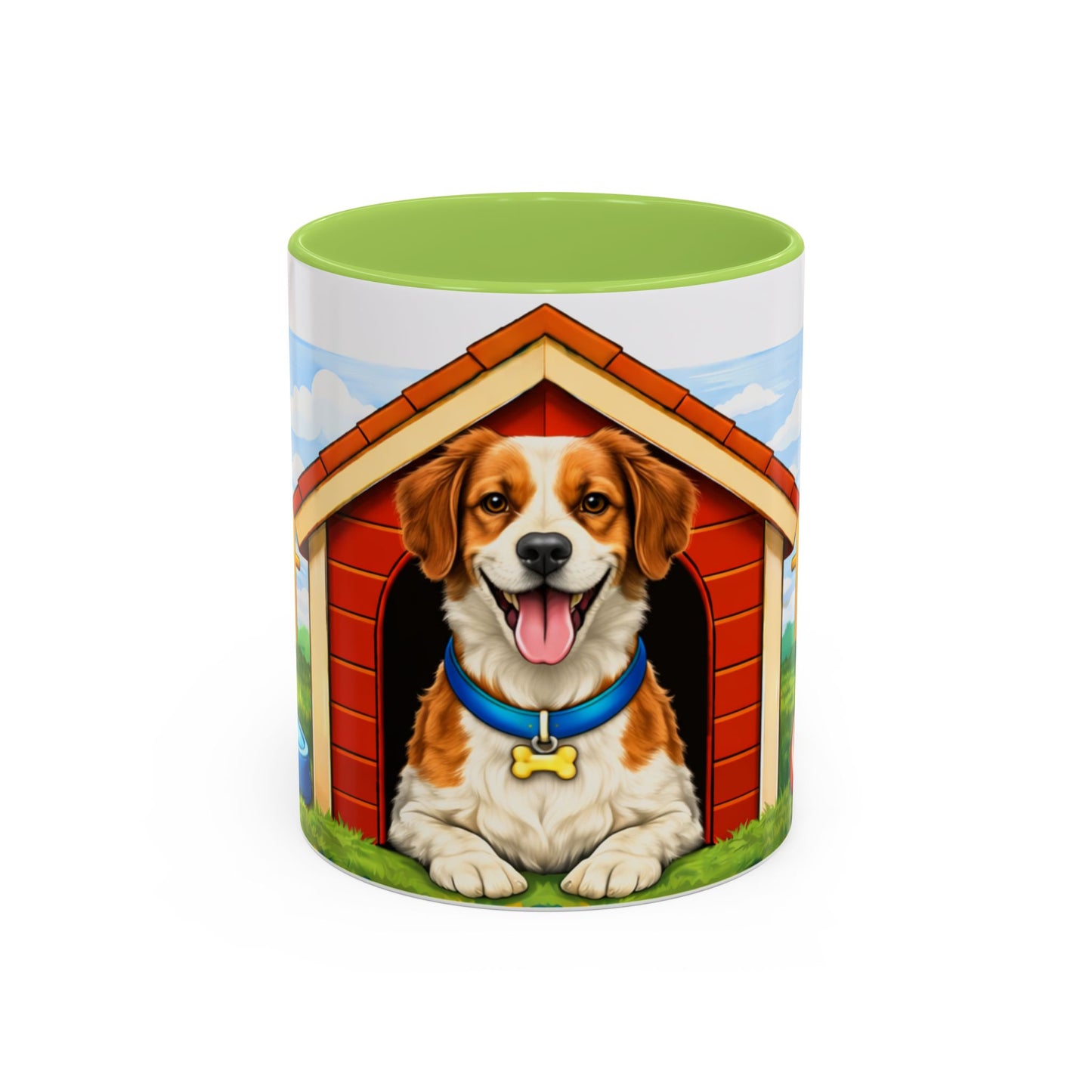 Brittany Spaniel — Red Doghouse Design Accent Mug (11oz/15oz)