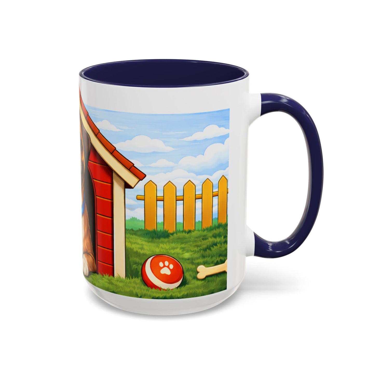 Boxer — Red Doghouse Accent Mug (11/15oz)