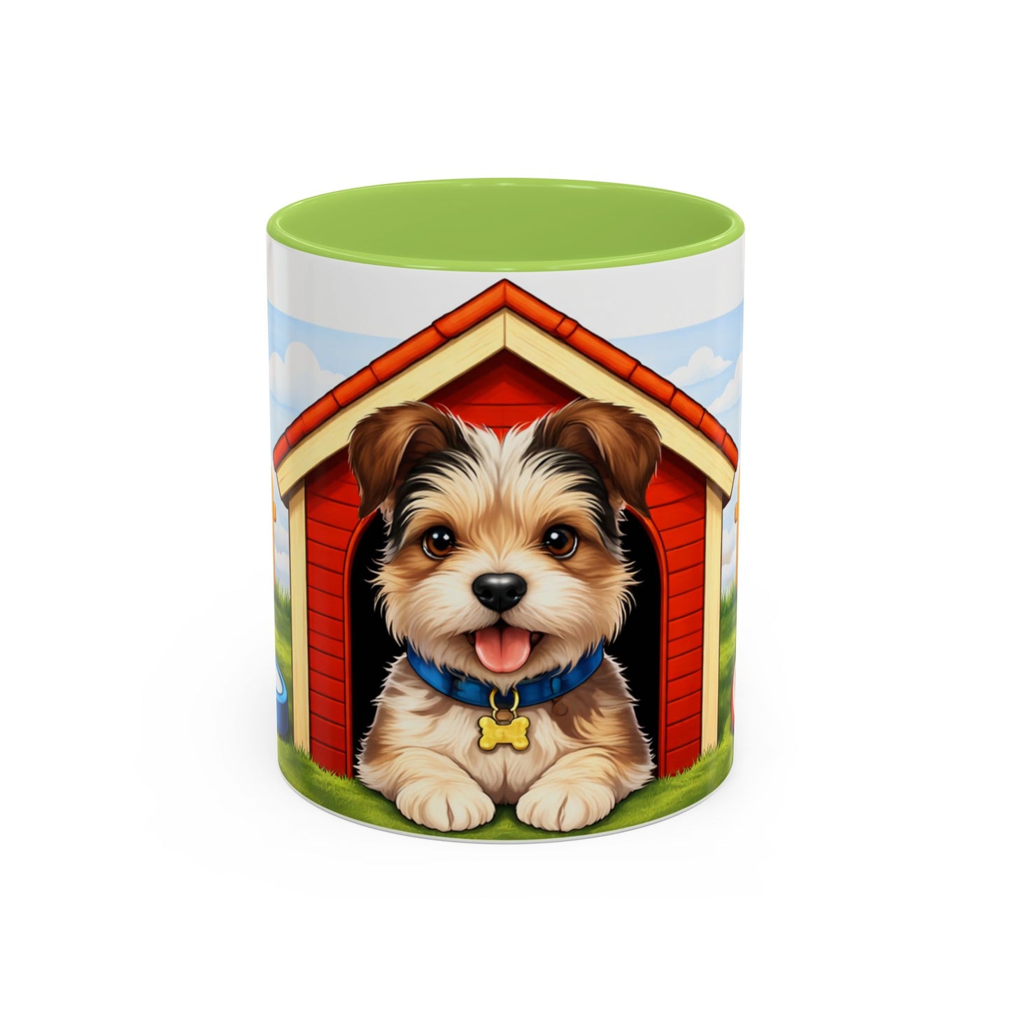 Biewer Terrier – Red Doghouse Design Accent Mug (11oz/15oz)