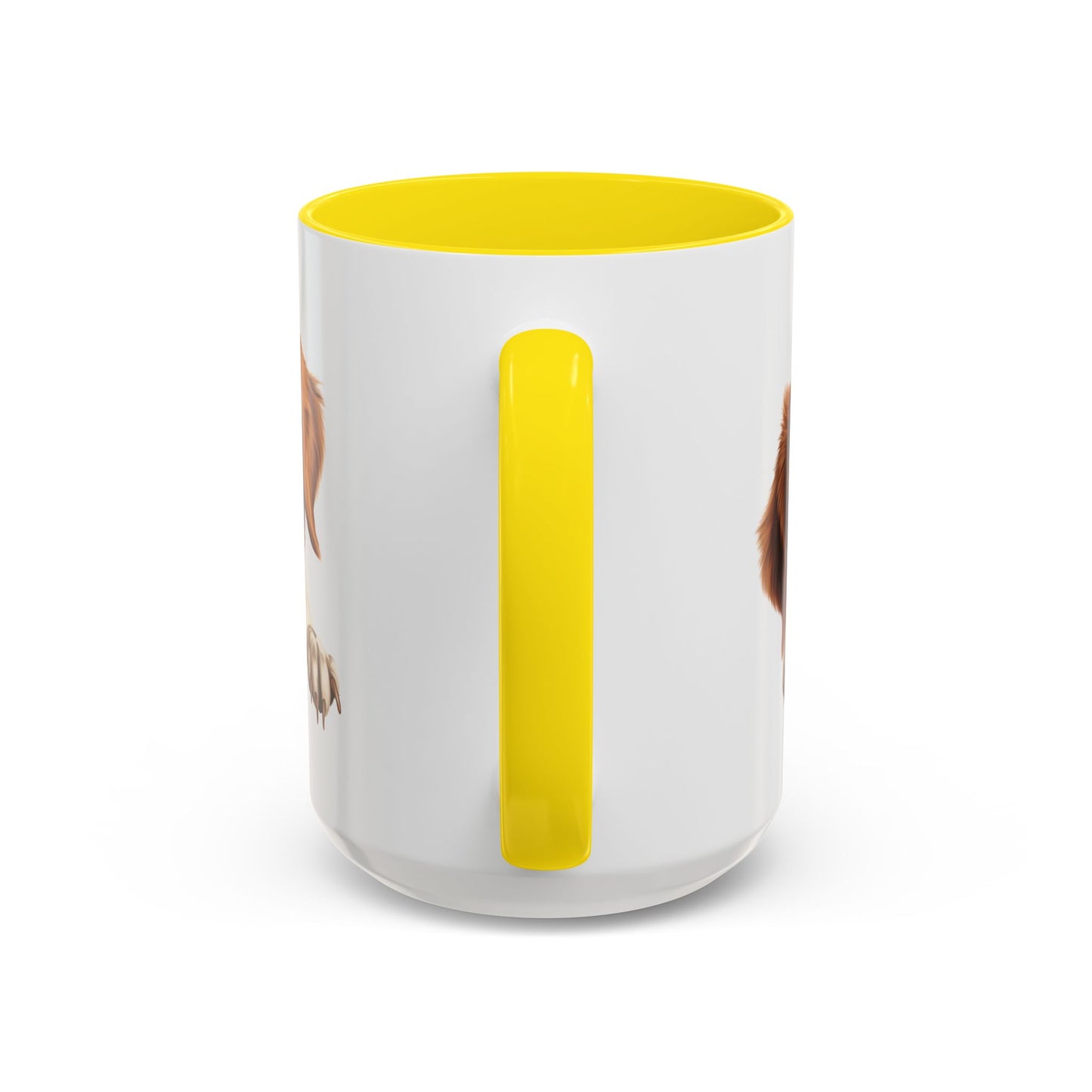 Brittany Coffee Mug — Smiling Puppy Accent Mug (11/15oz)