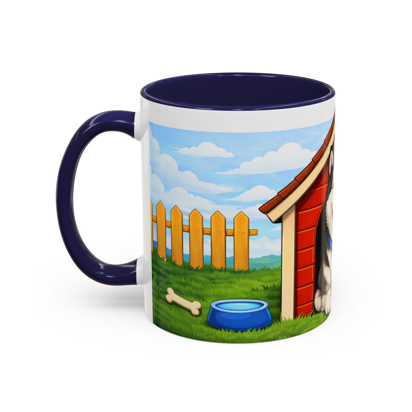 Alaskan Malamute : Red Dog House Mug (11oz/15oz)