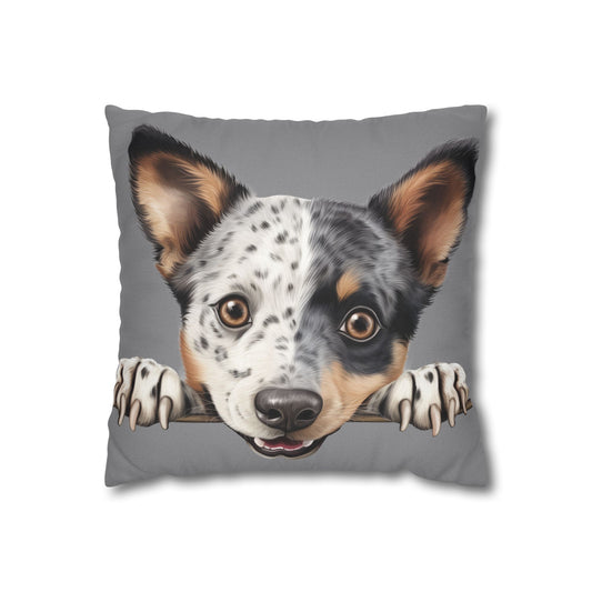 Australian Stumpy Tail Cattle Dog Throw Pillowcase — Cute Puppy Decorative Square Pillow Cover
