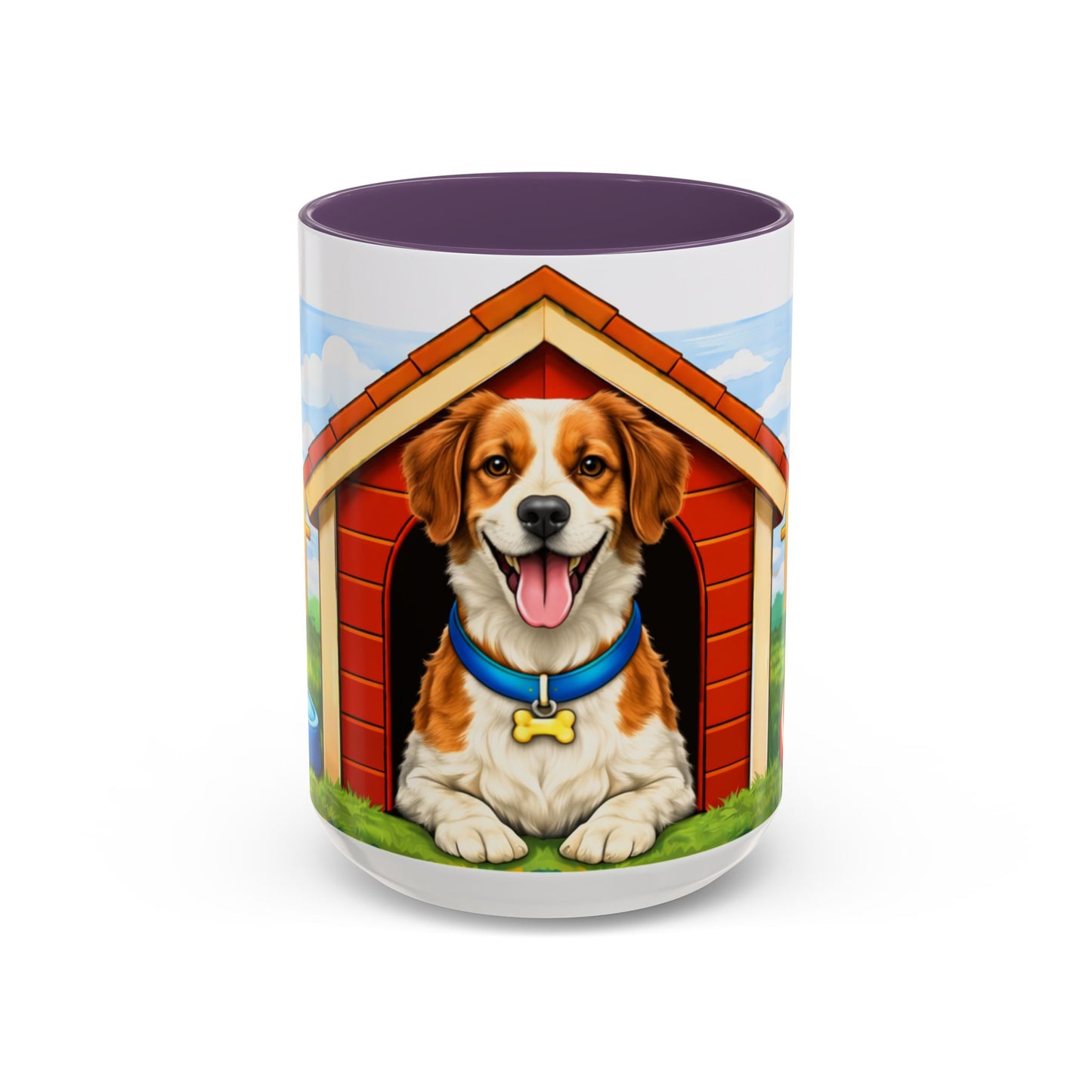 Brittany Spaniel — Red Doghouse Design Accent Mug (11oz/15oz)