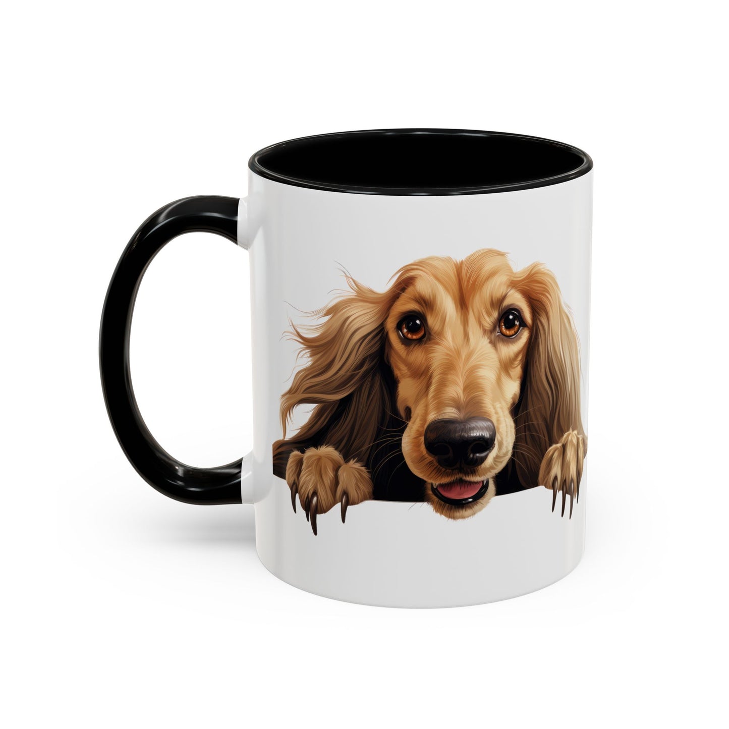 Afghan Hound Coffee Mug — Cute Dog Accent Mug (11/15oz)