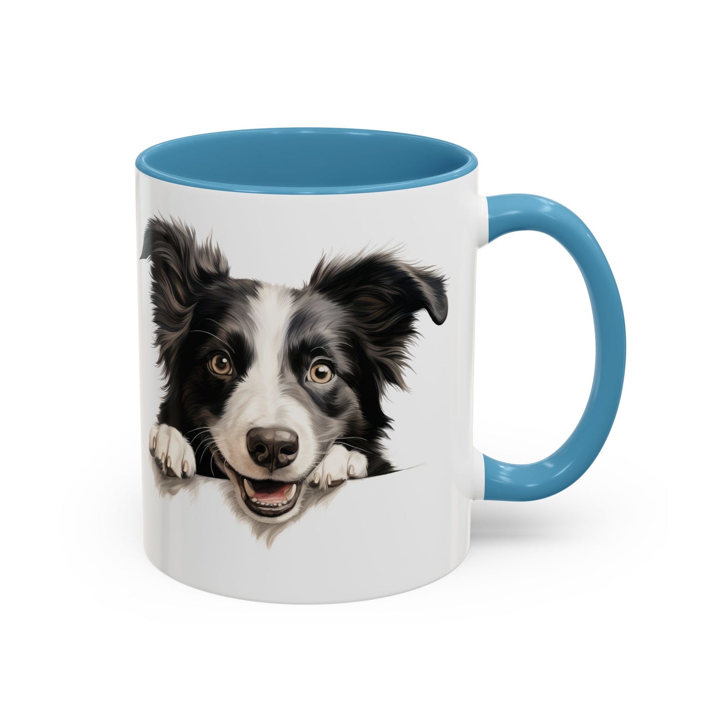 Border Collie Peek Coffee Mug — Cute Dog Lover Accent Mug (11/15oz)