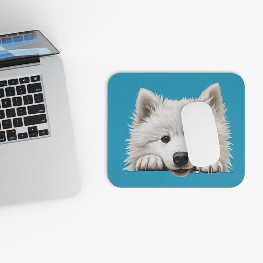 Samoyed Mouse Pad -Turquoise