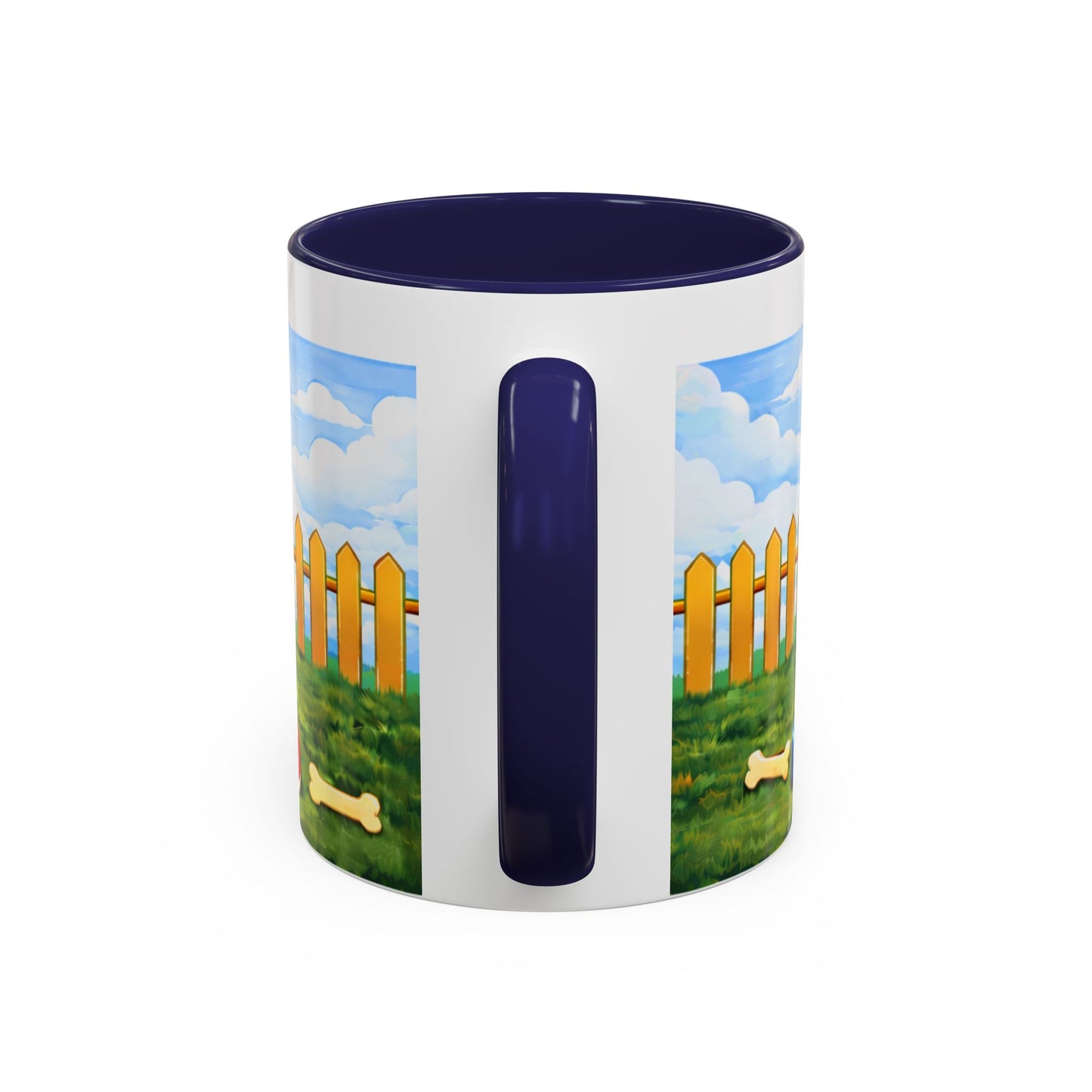 Cavalier King Charles Spaniel — Red Doghouse Accent Coffee Mug (11oz/15oz)