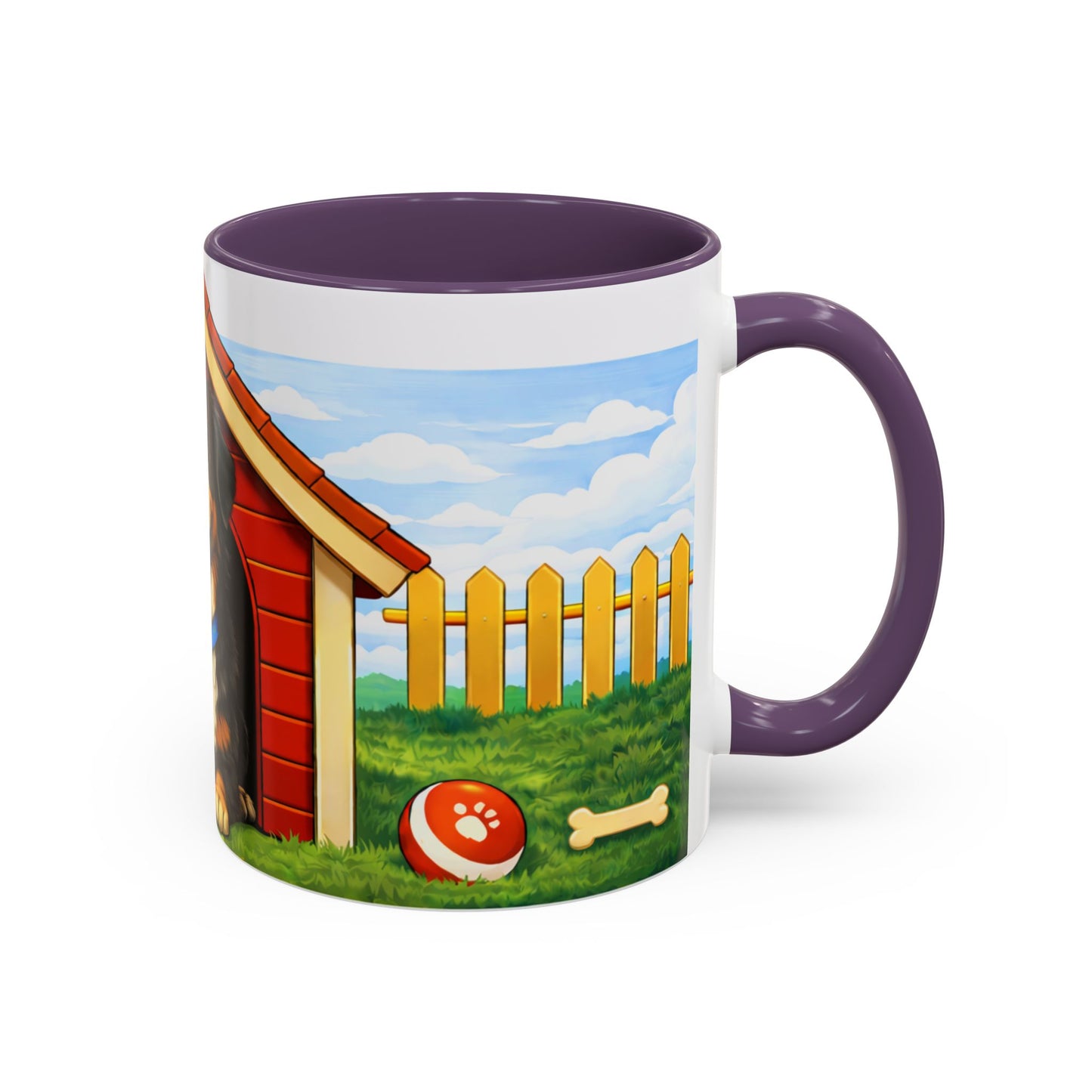 Bernese Mountain — Red Doghouse Accent Mug (11oz/15 oz)