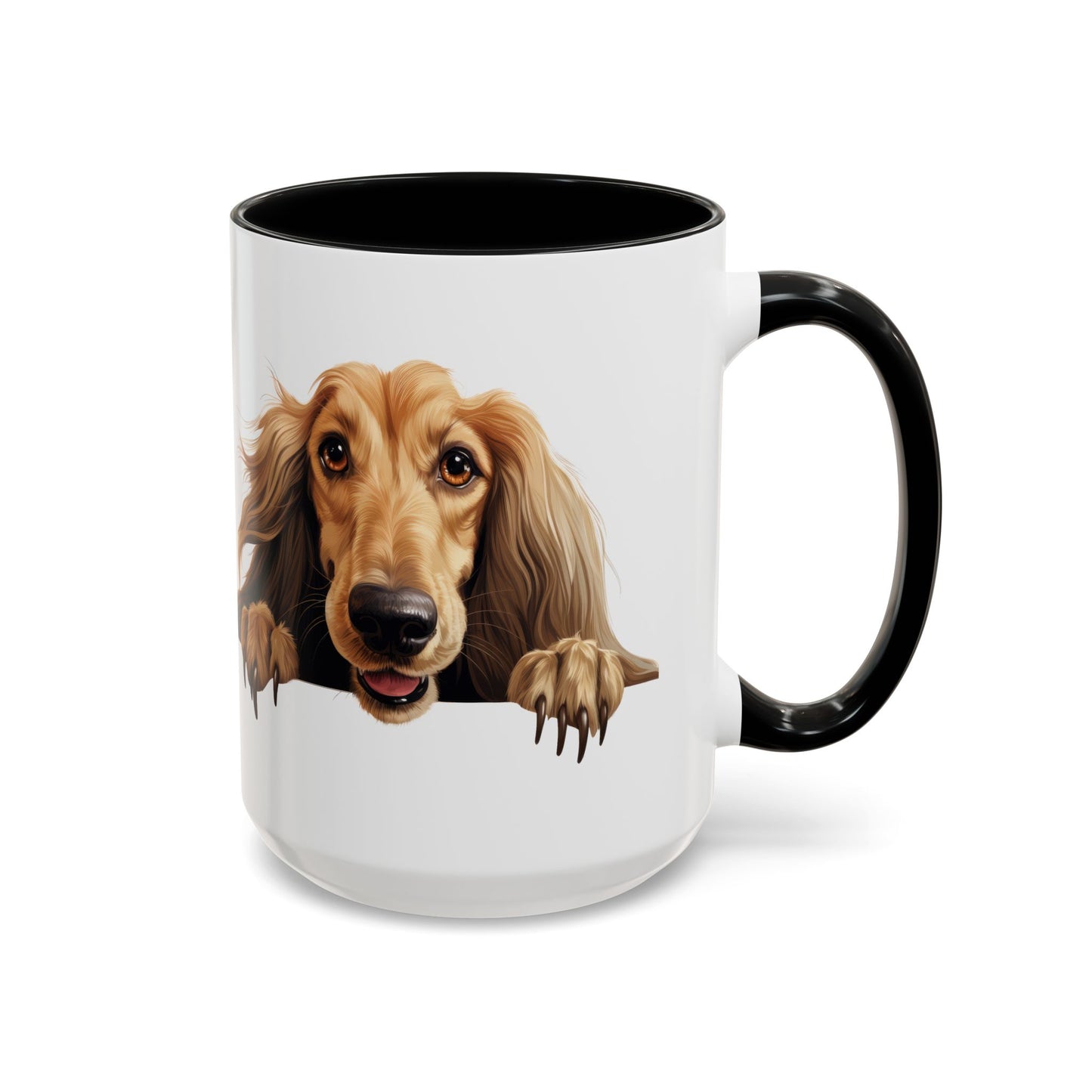 Afghan Hound Coffee Mug — Cute Dog Accent Mug (11/15oz)
