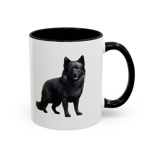 Schipperke Accent Coffee Mug — Black Schipperke Dog Design (11/15oz)
