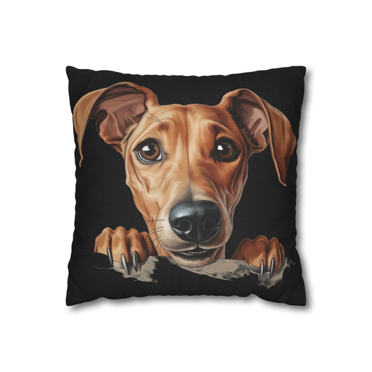 Azawakh Peeking Dog Decorative Pillowcase – Whimsical Puppy Throw Pillow Cover