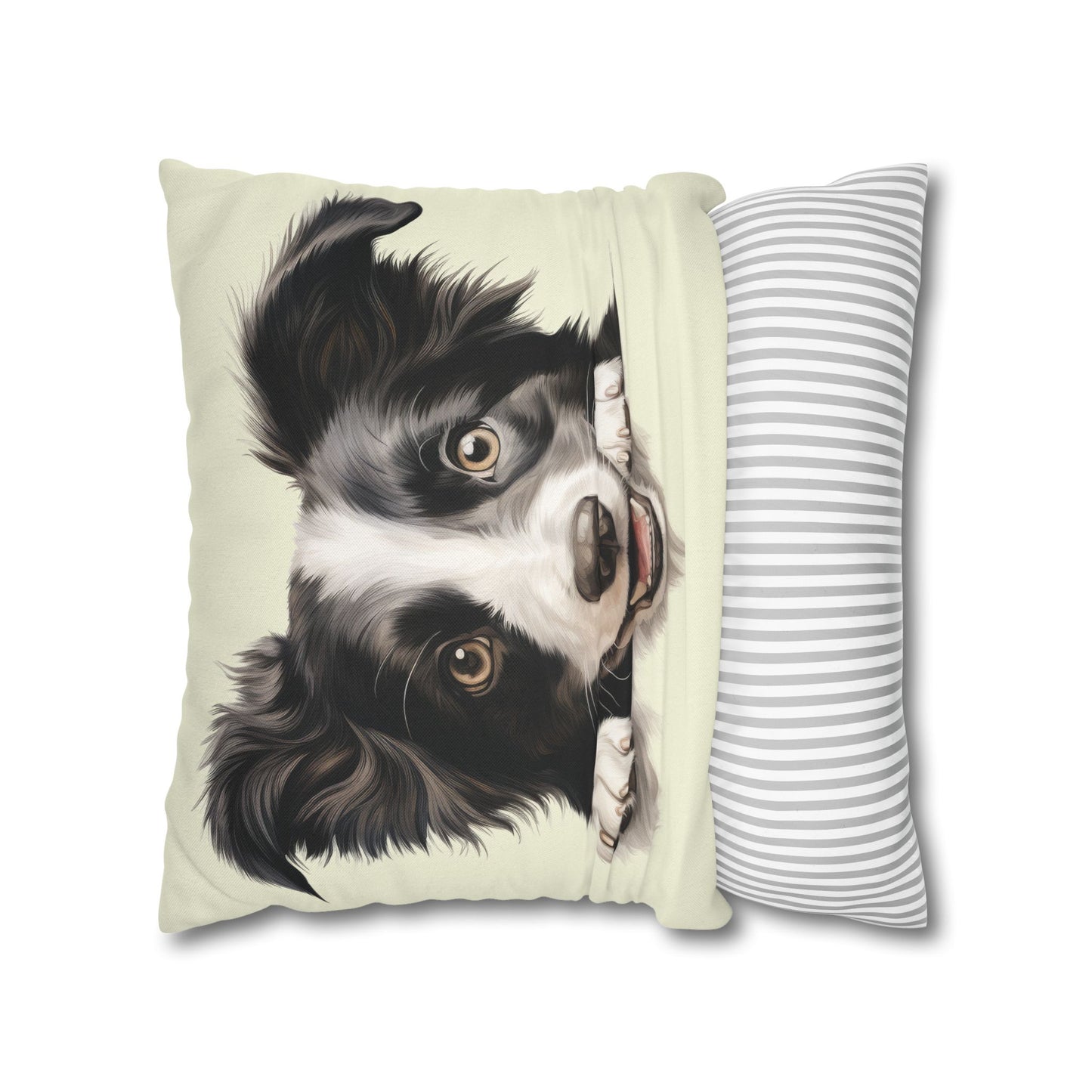 Border Collie Pillowcase — Cute Dog Decorative Throw Pillow