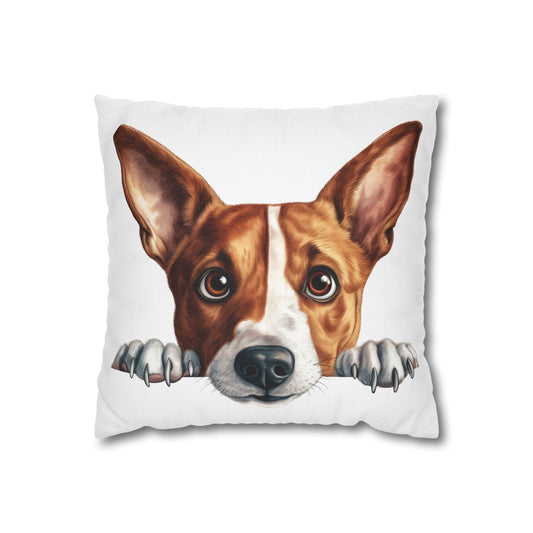 Basenji Dog Throw Pillowcase — Whimsical Pet Home Décor
