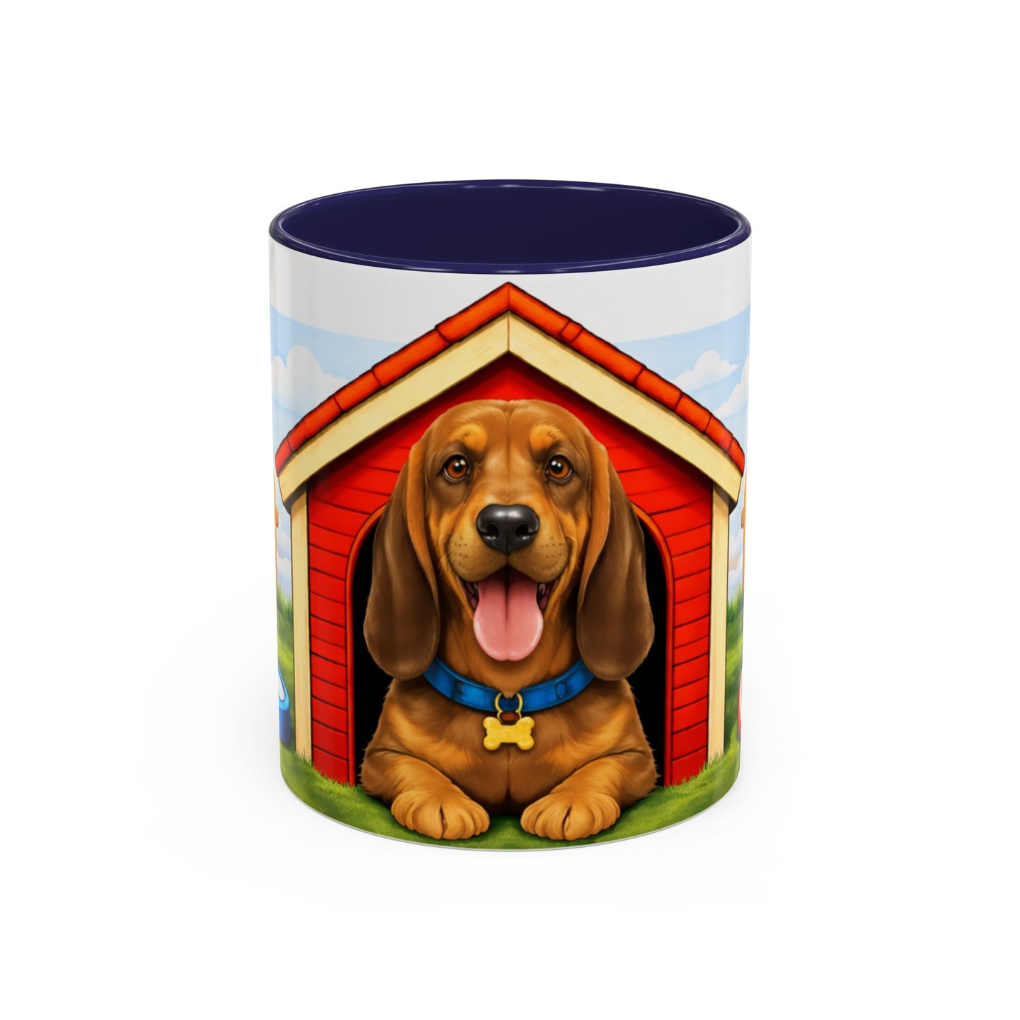 Bloodhound — Red Doghouse Design Accent Mug (11/15oz)