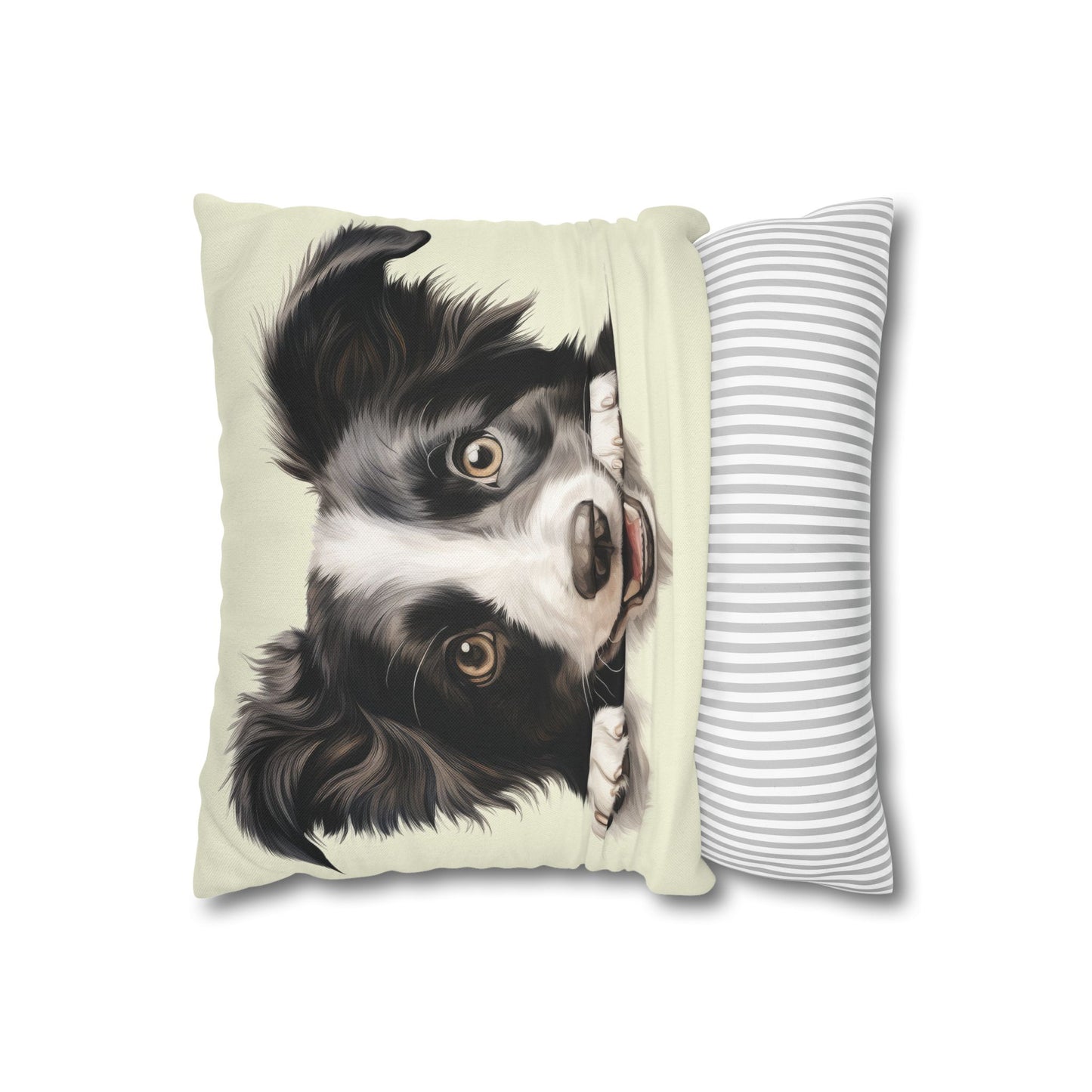 Border Collie Pillowcase — Cute Dog Decorative Throw Pillow