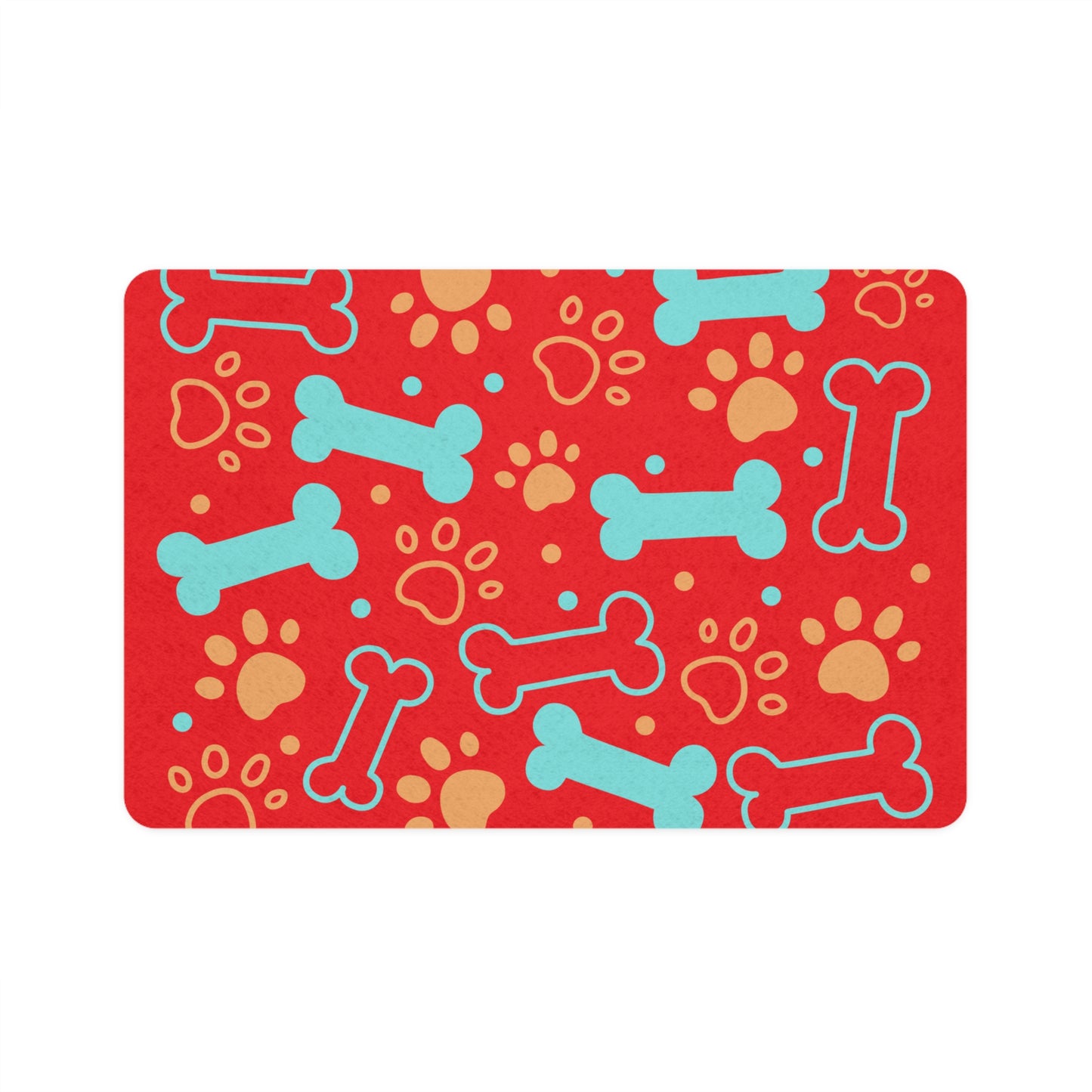Bones & Paws Design (12x18) - Red
