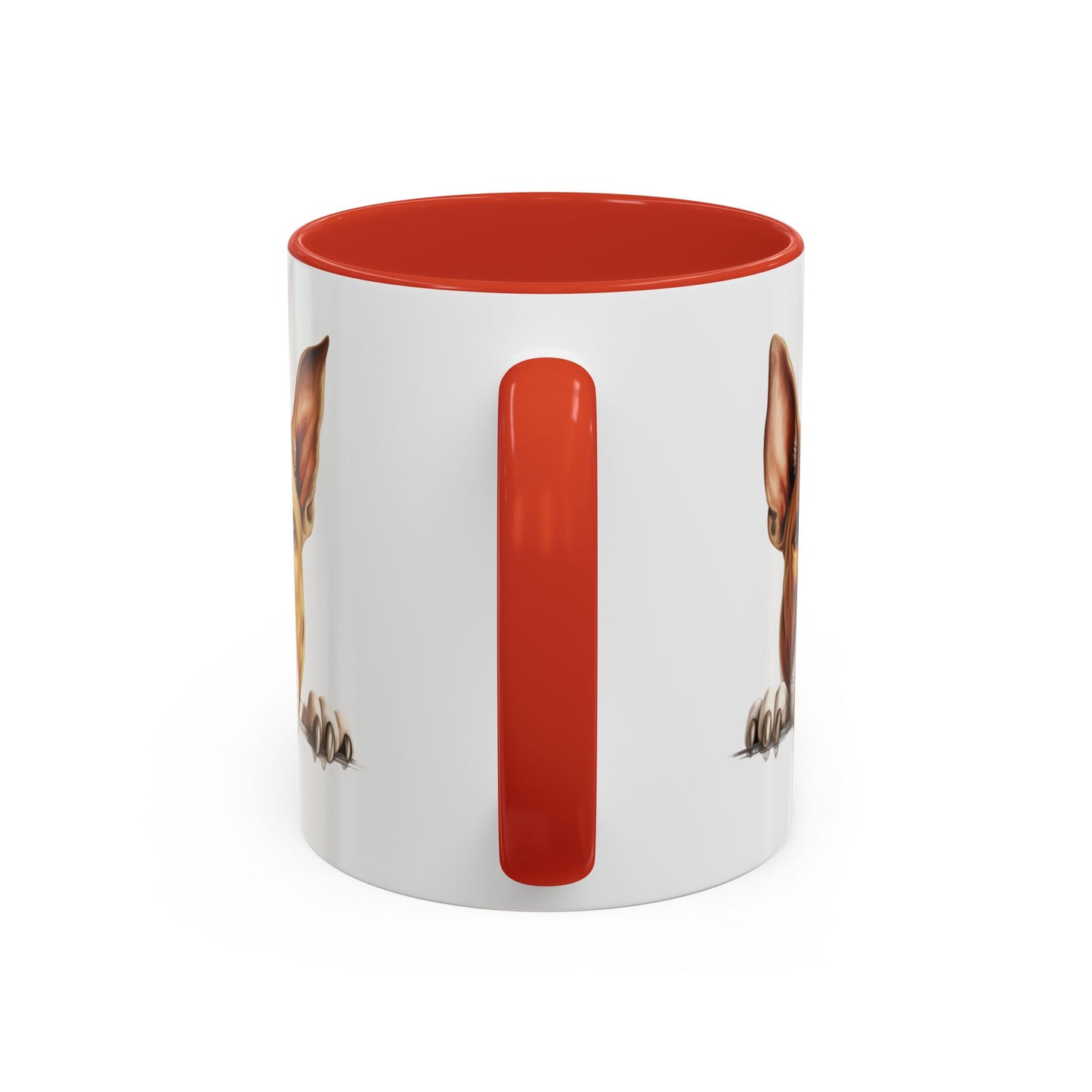 Bull Terrier Peek Coffee Mug — Cute Dog Lover Gift (11/15oz)