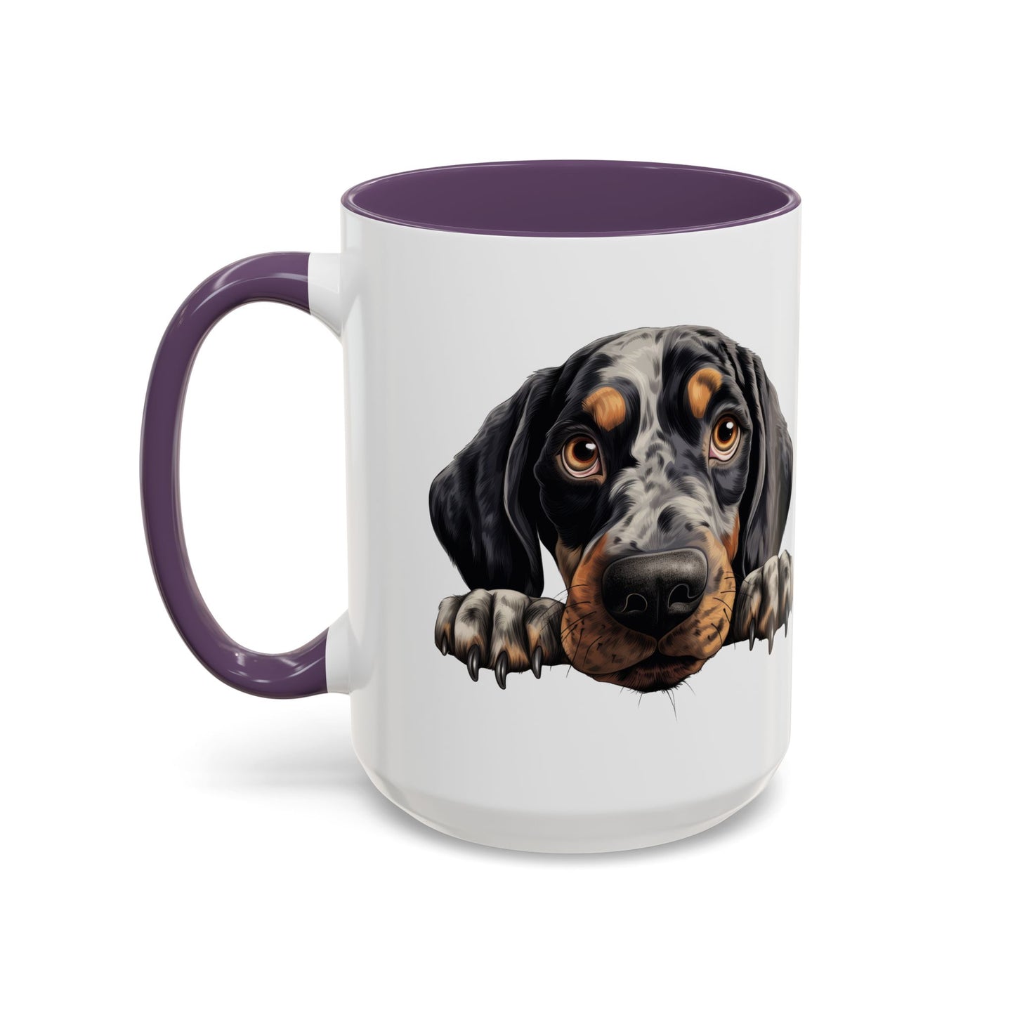 Bluetick Coonhound Ceramic Accent Coffee Mug — Cute Dog Lover Gift (11/15oz)