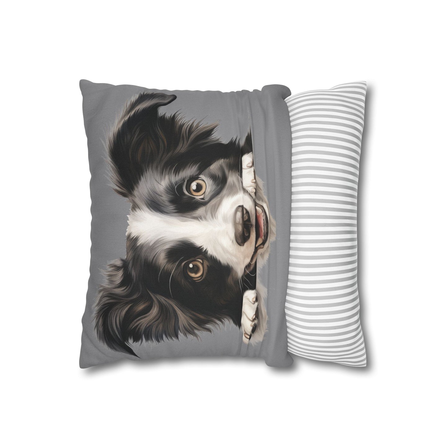 Border Collie Pillowcase — Cute Dog Decorative Throw Pillow